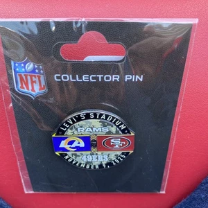 49ERS VS LA RAMS GAMEDAY PIN 11 09 2025 LEVI STADIUM #4 GAME DAY - Picture 1 of 2