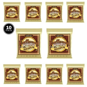 10 SETS Ernie Ball Acoustic Guitar Strings 13-56 Earthwood Medium 80/20 Bronze - Bild 1 von 9