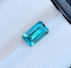 1,20 CT Natural Lagoon Blue Turmaline | Eye Clean | Afghanistan | Unbeheizt - Bild 1 von 5