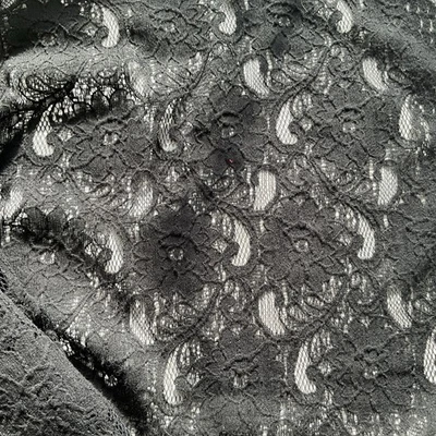 SPITZE  Stoff Spitzenstoff Blüten  SCHWARZ  0,60 m x 1,40m NEU  - Bild 1 von 2