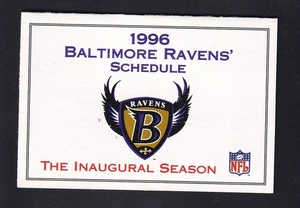 1996 Baltimore Ravens !st Season Pocket Schedule Giant - Picture 1 of 2