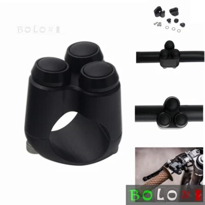 7/8" 22mm Aluminum Motorcycle Switches Handlebar 3 Button Hand Control Switch - Image 1 of 4