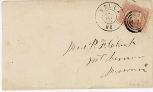Sc#65-ROLLA(Phelps County)MISSOURI-DEC/25/1861-TO MT VERNON MO-minor wear/toning - Picture 1 of 2
