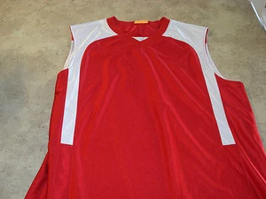 Galyan's Athletic Herren Shirt zweifarbig rot mit weiß ärmellos Gr. XL - Bild 1 von 11