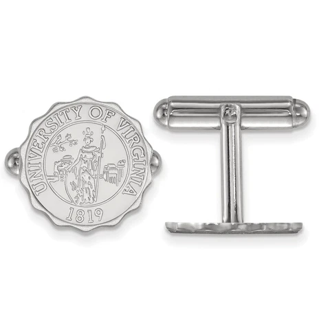 University of Virginia Cavaliers Crest Cuff Link in Sterling Silver 6.87 gr Cover