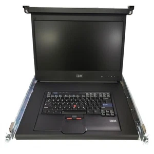 IBM 7316-TF4 Rack-Mount Console Kit LCD Monitor 00E3453 KVM Console - Afbeelding 1 van 2