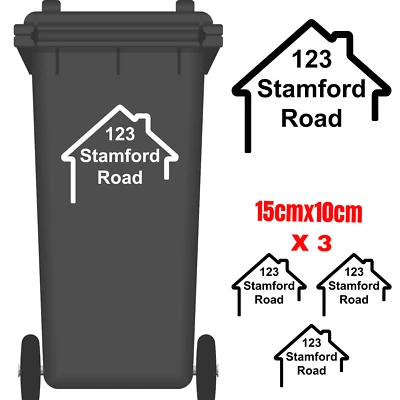 x3 pegatinas blancas de cubo de basura peeling y palo Foto 1 de 2