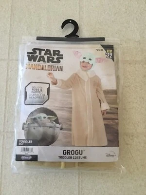 Juego de 2 piezas de disfraz de Jazwares Star Wars The Mandalorian Grogu para niños pequeños 2T-3T nuevo con etiquetas Foto 1 de 2