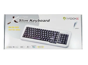 Set of 10 I-Rocks 2-Tone X-SLIM 104 Keys USB PS2 Keyboard Chinese Layout KR-6130 - Picture 1 of 4