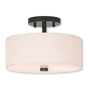 Livex Lighting 52133-92 Meridian 2 Light English Bronze Ceiling Mount - Picture 1 of 2