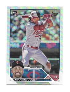 2023 Topps Update Series EDOUARD JULIEN RC Rainbow Foil -MINNESOTA TWINS- #US222