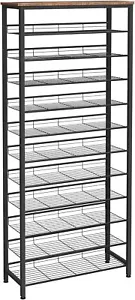 HOOBRO Shoe Rack Tall, Large Capacity Shoe Storage Organizer, 12-Tier Shoe Rack - Picture 1 of 9
