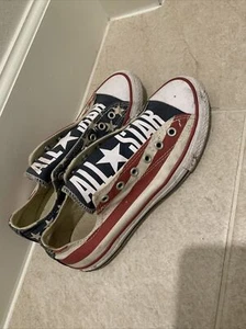 All Star Converse Gr. 5, rot weiß und blau, Amerika - Bild 1 von 5
