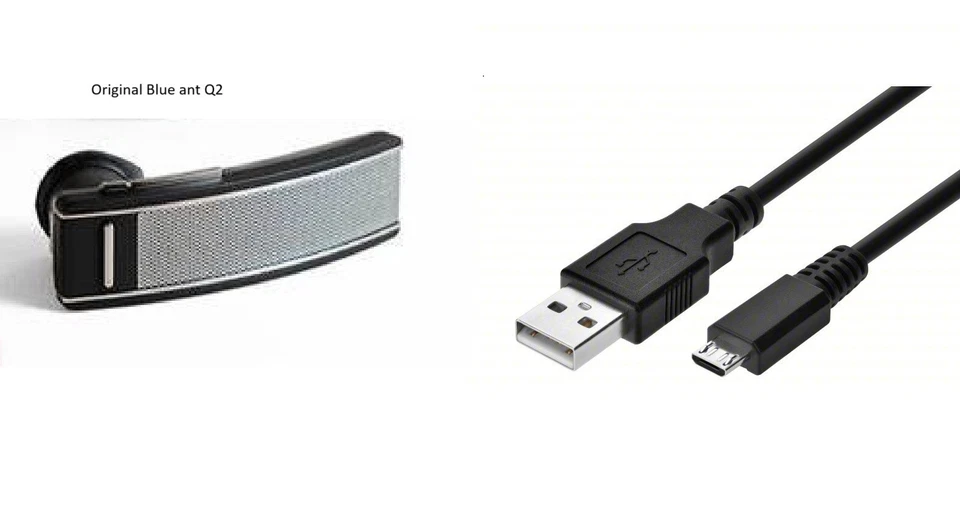 silver BlueAnt Q2 Voice-Command A2Dp music BlueTooth phone book caller ID Earset - Image 1 of 1