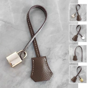 Bolso Campanilla de Cuero de Vaca Real Dije Candado Dorado/Plateado y Llave para Bolsos de Mano - Imagen 1 de 69