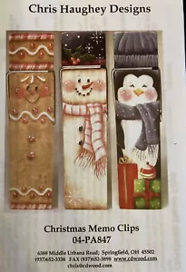 Tole Painting Pattern Packet: Christmas Memo Clips by Chris Haughey - Picture 1 of 4
