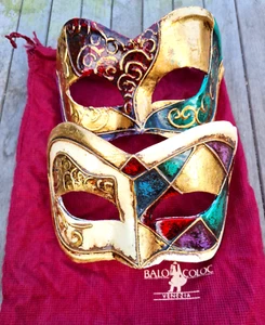  2 Venezianische Masken handgemacht - Bild 1 von 4