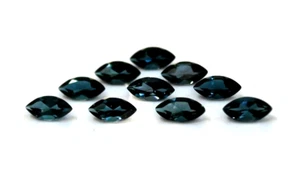 Topazio blu Londra naturale 5x2,5 mm marchesa taglio sfaccettato pietra preziosa sfusa 50 pezzi - Foto 1 di 4