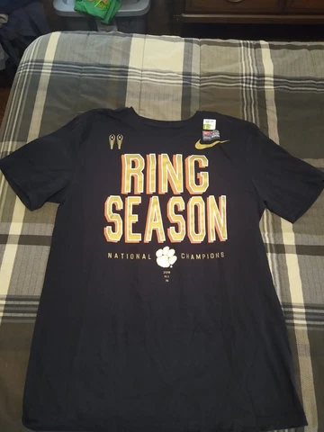Clemson Tigers T Shirt College Football National Champions Ring Season Nike M Cover