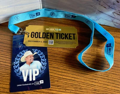 Cordón de boleto dorado GARTH BROOKS Las Vegas recuerdo Caesars Palace 2023 Foto 1 de 4