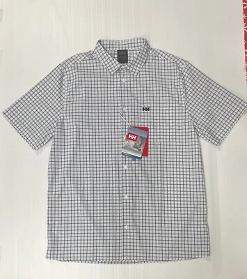 НОВАЯ рубашка с воротником Helly Hansen Fjord на пуговицах QD с коротким рукавом - размер XL - Изображение 1 из 4