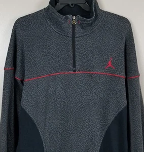 JORDAN 3 FLEECEJACKE SWEATSHIRT ELEFANTENPRINT SCHWARZ ROT Y2K 437320 (GR. 3XL) - Bild 1 von 13