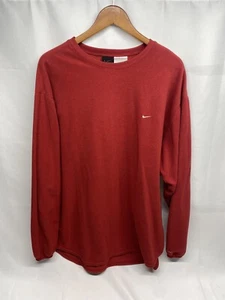 Nike Mini Swoosh Gris Etiqueta Borgoña Cuello Redondo Sudadera Unisex XL - Imagen 1 de 6