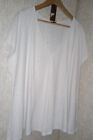 Torrid White Textured Tunic Top Sz 3 Stretch V Neck Lightweight Knit Boho Shirt