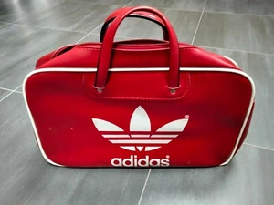 1980s vintage Adidas sports bag holdall - Peter Black - Red colour + working zip - Picture 1 of 24
