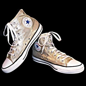 Converse Chuck Taylor All Star High Top Metallic Lite Gold Men 6 Women 8 153178F - Picture 1 of 11