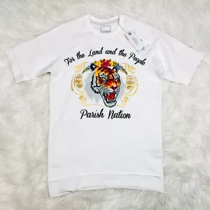 PARISH NATION S/S CREWNECK SWEATER TIGER SIZE SMALL "NWT" PN TIGER - Picture 1 of 5
