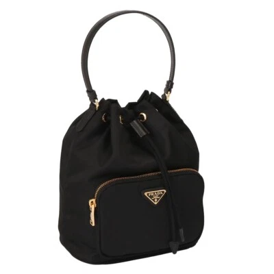 PRADA Shoulder Bag Women Prada Duet Drawstring Nylon 1BH038 RV44 uoo F0002 Black - Image 1 of 4