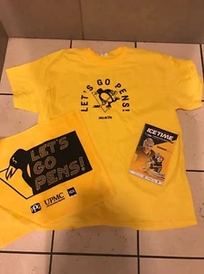 Pittsburgh Penguins 2018 Playoffs GOLD OUT Rally Towel & T-shirt Round 2 Game 3 - Picture 1 of 1