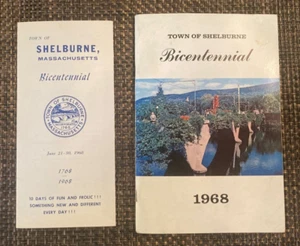 TOWN OF SHELBURNE Bicentennial 1968 Publications...Shelburne Falls, MA - Picture 1 of 6
