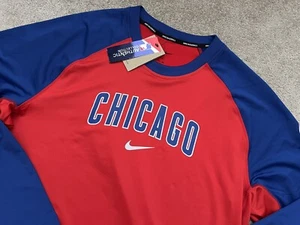 Nike MLB Chicago Cubs Authentic Collection Dugout Sweatshirt Men Size 2XL New - Picture 1 of 9