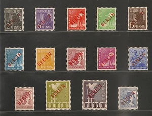 Alemania Berlín #9N21-9N34 en muy buen estado sin montar o nunca montada y MLH - 1948 recargado - SCV $582.00 - Imagen 1 de 1
