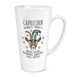 Capricorn Horoscope 17oz Large Latte Mug Cup - Star Sign Zodiac Birthday - Picture 1 of 1