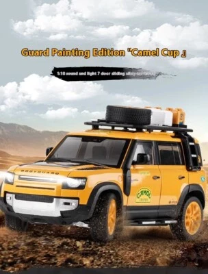 LAND ROVER Defender Gulf & Camol alloy model car 1:18 blue & Yellow - Image 1 of 4