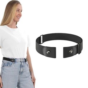 ITLXJR No Buckle Elastic Belt, Stretch Invisible Belt for Jeans, Unisex, 1 Pack- - Picture 1 of 5