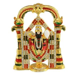 Lord Venkateswara Metall Idol Statue für Wohnkultur Auto Armaturenbrett - Bild 1 von 4