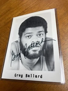 Greg Ballard Debut 1977 Washington BULLETS WARRIORS SIGNED AUTOGRAPH AUTO 5x7 - Picture 1 of 2