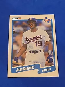 1990 Juan Gonzalez Fleer #297 Rookie Rc - Foto 1 di 2