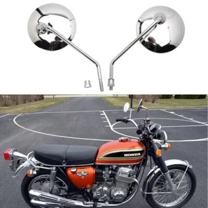 Espejos retrovisores cromados para moto Honda CB 350 450 500 550 600 650 900 750 - Imagen 1 de 12