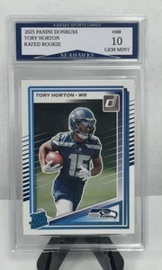 2025 Panini Donruss Tory Horton Seahawks Rated Rookie #388 Gem Mint 10! - Bild 1 von 2