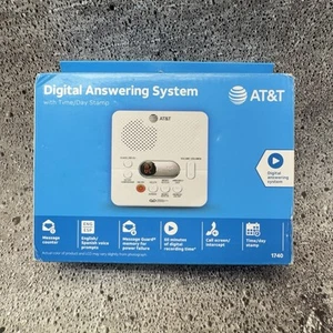 Digital Answering System AT&T (1740WH) with Time and Day Stamp White *New* - Zdjęcie 1 z 8