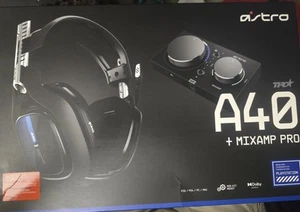 ASTRO Gaming A40 TR Wired Headset + MixAmp Pro TR PS5, PS4, PC, Mac - Black/Blue - Picture 1 of 12