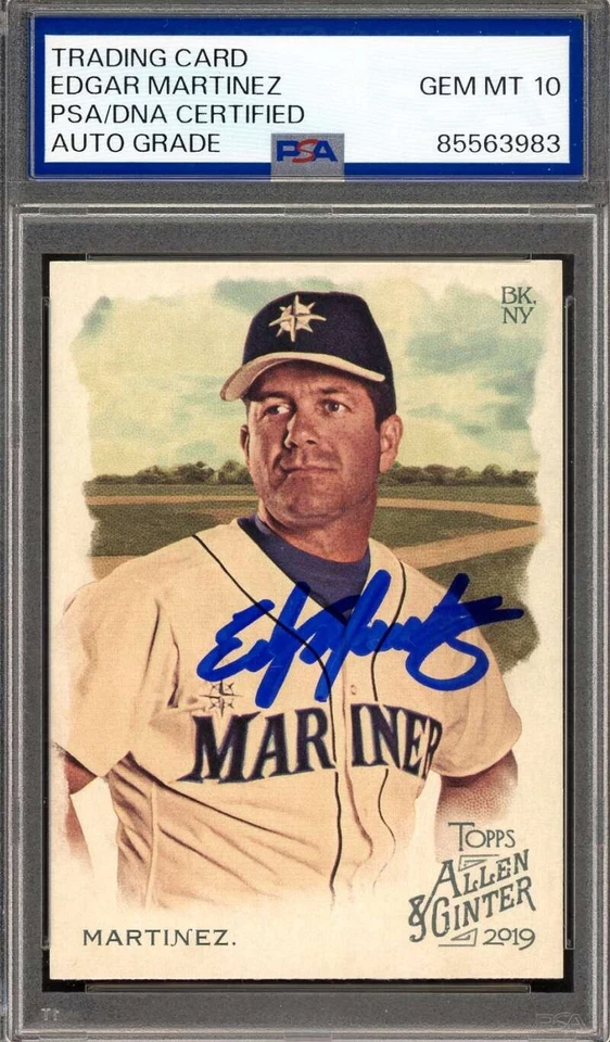 Edgar Martinez Gem Mint 10 PSA DNA Signed 2019 Topps Allen & Ginter Autograph - Image 1 of 1