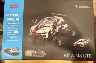 New! Unopened Raster BMW M8 GTE RC Assembly Model Car Kit 1:18 Radio Control - Image 1 of 4