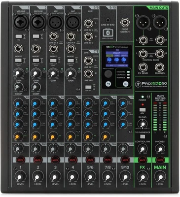 Mackie ProFX10 Go Battery-powered 10-channel Mixer with USB and Enhanced Effects - Image 1 of 4