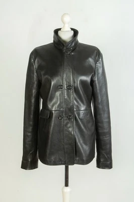 Jil Sander Women's Leather Black Jacket Coat Size 42 - Image 1 of 4